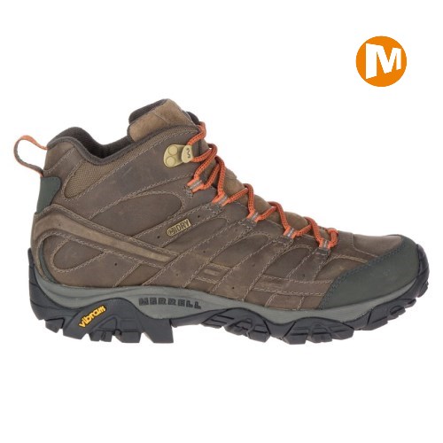 Pánské Trekové Boty Merrell Moab 2 Prime Mid Waterproof Tmavě Hnědé (CZ. UVLDR)